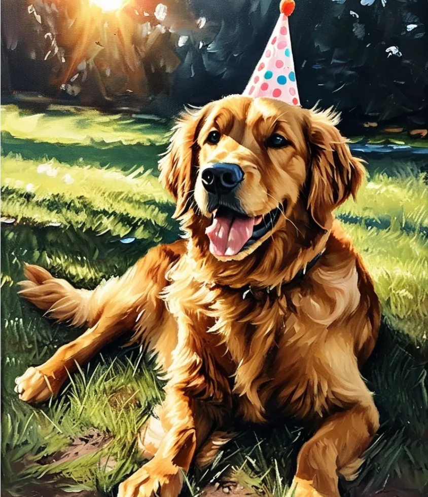 Pet Custom Hand-Painted Oil Paintings: Capturing Beloved Pet Moments with a Brush