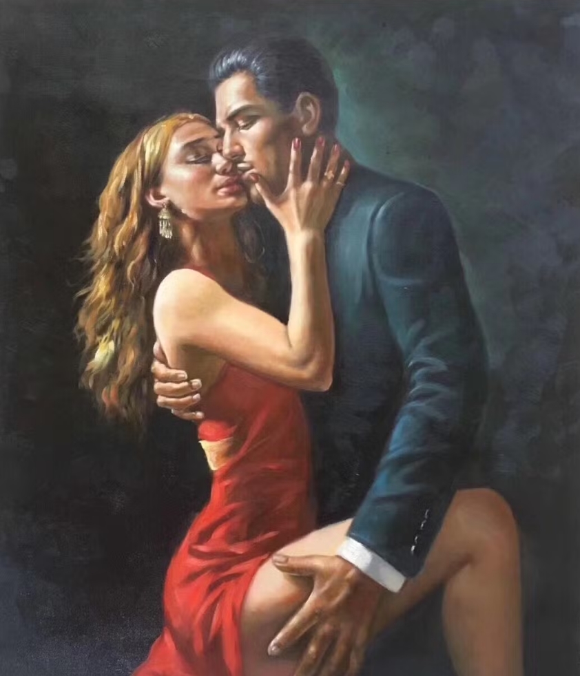  Sizzling Romance， This Dancing Couple Will Make You Believe in Love Again!  - Customized handmade oil paintings