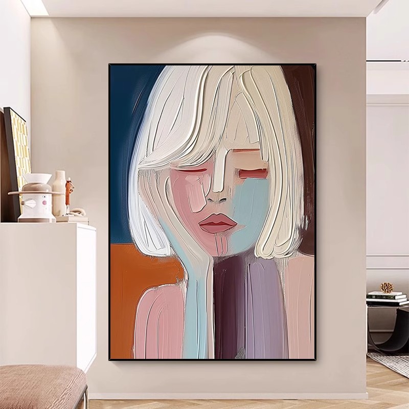 This Stunning Modern Girl Oil Painting Will Transform Your Living Space  Here's - Handmade oil painting