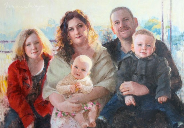 A Timeless New Year's Keepsake: Custom Oil Paintings of 2025 Family Photos