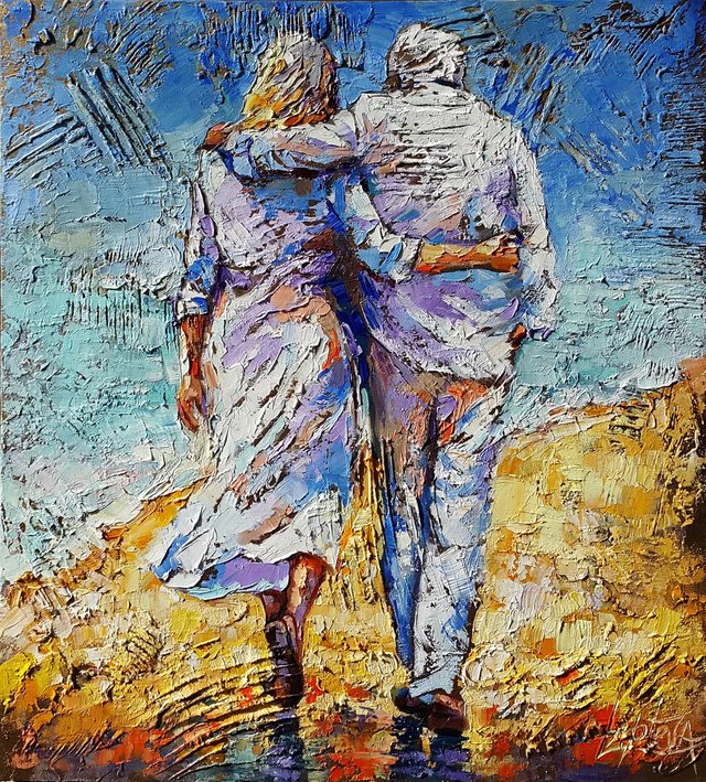  Golden Years, Silver Love: A Heartwarming Tale of Timeless Romance  - Customized handmade oil paintings