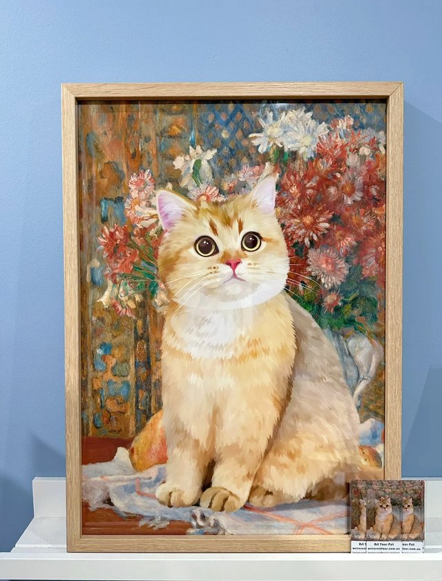 Unleash Your Feline's Inner Picasso: Custom Oil Paintings That Will Make Your Orange Cat the Talk of the Town!