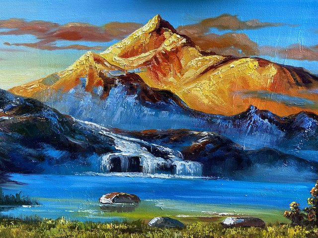 Transform Your Space with Stunning HandPainted Mountain Landscape Oil Paintings  TheArtPaint.com